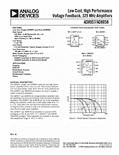 DataSheet AD8058 pdf